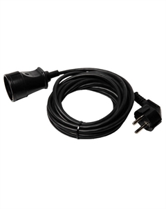 Удлинитель 1,5м с заземлением 1 гнездо ПВС 3х0,75 10А черный Реальная электрика