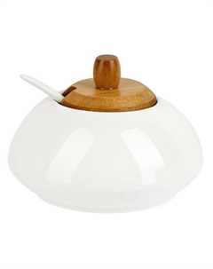 Сахарница NOUVELLE HOME Naturel 500мл с ложкой фарфор под.уп. Нет марки