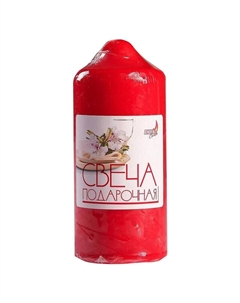 Свеча-столбик 5х15см 14ч/г красная без аромата Нет марки