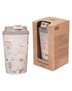 Термостакан PHIBO 350мл с клапаном пластик светло-бежевый Нет марки