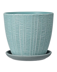 Горшок бетонный с поддоном метро морская волна D120 бутон 0,7 л Нет марки