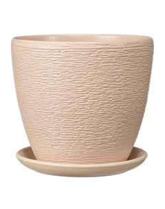 Горшок керамический с поддоном гнездо бежевый крокус 0,34 л Нет марки
