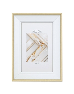 Фоторамка МИРАМ 100х150мм бежево-белая пластик Нет марки