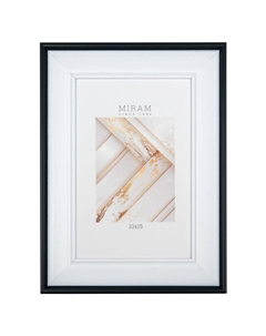 Фоторамка МИРАМ 100х150мм черно-белая пластик Нет марки