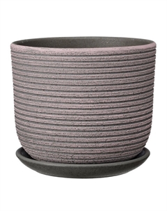 Горшок керамический с поддоном лоза розово-серый бук 1,6 л Нет марки
