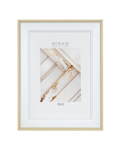 Фоторамка МИРАМ 150х210мм бежево-белая пластик Нет марки