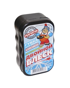 Губка для обуви ДВОЙНОЙ БЛЕСК Мини-эконом бесцветная для кожи антисоль Нет марки