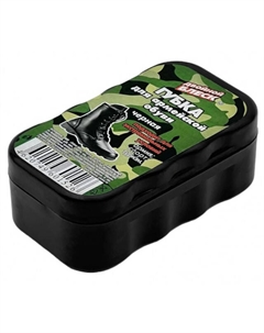 Губка для обуви ДВОЙНОЙ БЛЕСК Стандарт черная для кожи для армейской обуви Нет марки