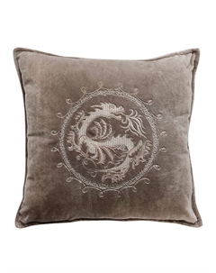 Подушка декоративная Дракон круглый 45х45см коричневая, арт.ПД-В Нет марки