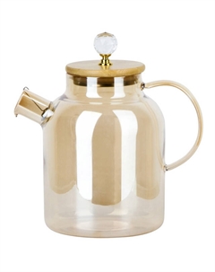 Чайник заварочный NOUVELLE HOME Glass Style 1,6л боросиликатное стекло, бамбук, нерж.сталь Нет марки