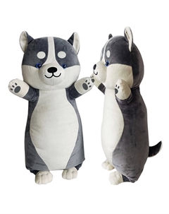 Подушка декоративная валик Хаски 64х27см серая, арт.ПД-Хаски С Нет марки