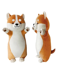 Подушка декоративная валик Корги 64х27см бежевая, арт.ПД-Корги Б Нет марки