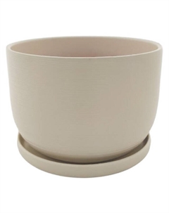 Горшок керамический с поддоном 2,43л d18,5см жемчужно-белый Нет марки
