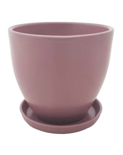 Горшок керамический с поддоном 2,4 л пастельно-фиолетовый Нет марки