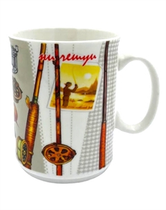 Кружка Рыбалка 300мл керамика микс дизайна Нет марки