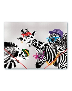 Папка для тетрадей Стильные животные А4 на резинке Нет марки