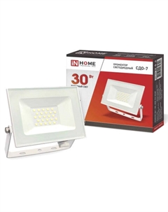 Прожектор светодиодный IN HOME 30Вт 230В 6500К IP65 белый Нет марки