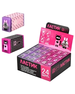 Ластик Пингвин и кошка с рисунком внутри Нет марки