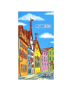 Блокнот для заметок Уютный город 64 л размер 190х100 мм Нет марки