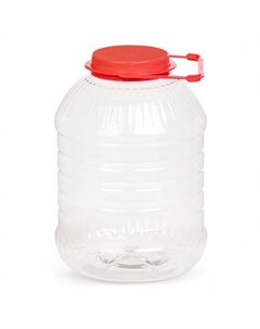 Банка ПЭТ 10л круглая пластик микс цвета со съемной ручкой Нет марки