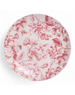 Тарелка CRYSTAR Botanica 24см обеденная фарфор бордо Нет марки