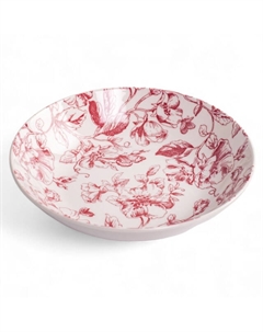 Тарелка CRYSTAR Botanica 20,5см глубокая фарфор бордо Нет марки