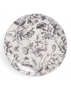 Тарелка CRYSTAR Botanica 19см десертная фарфор серый Нет марки