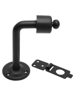 Стопор дверной с фиксатором 100х50мм черный Нет марки