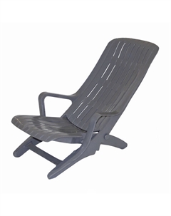 Кресло-шезлонг складной 61х90х93см серый пластик Нет марки