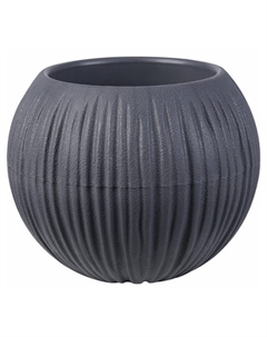 Кашпо Сфера 0,3л пластик антрацит Нет марки