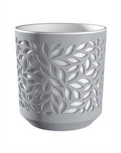 Кашпо Leaves 2,5л серый/белый пластик Нет марки