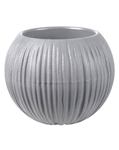 Кашпо Сфера 0,3л серый жемчуг пластик Нет марки