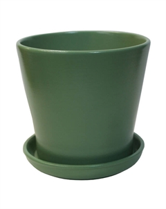 Горшок керамический с поддоном Цилиндр 1,8л d17см нефрит Нет марки
