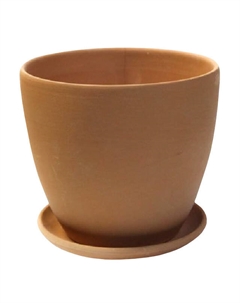 Горшок керамический с поддоном Овал 1,4л d14см терракот Нет марки