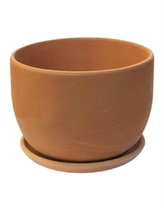 Горшок керамический с поддоном Шар 1,05л d14см терракот Нет марки