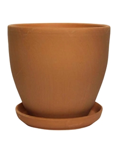 Горшок керамический с поддоном Овал 2,4л d18см терракот Нет марки