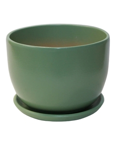Горшок керамический с поддоном 1,05л d14см нефрит Нет марки