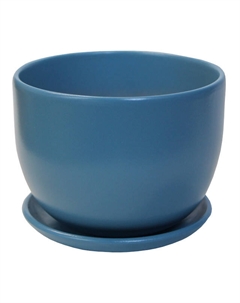 Горшок керамический с поддоном 1,05л d14см сапфир Нет марки