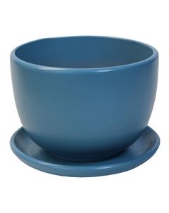 Горшок керамический с поддоном Шар 0,5л d13см сапфир Нет марки