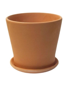 Горшок керамический с поддоном Цилиндр 1,0л d13см терракот Нет марки
