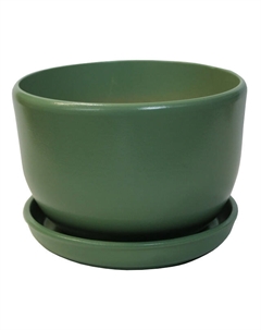 Горшок керамический с поддоном Шар 1,65л d17см нефрит Нет марки