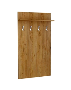 Вешалка настенная Лофт 4 крючка 800х216х1500мм дуб крафт золотой ЛДСП Нет марки