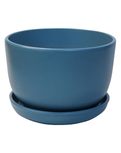 Горшок керамический с поддоном Шар 1,65л d17см сапфир Нет марки