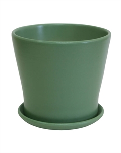 Горшок керамический с поддоном Цилиндр 0,5л d12см нефрит Нет марки