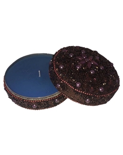 Свеча в шкатулке Черничный маффин 10х5,5см 20ч/г ароматизированная Нет марки