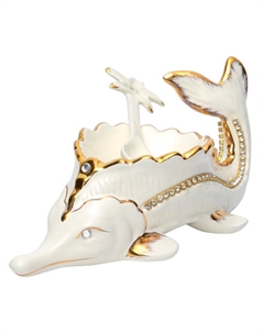 Икорница Home Art 25х13см с ложкой фарфор Нет марки