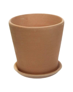 Горшок керамический с поддоном Цилиндр 0,5л d12см терракот Нет марки