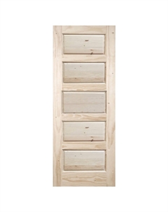 Полотно дверное Горизонталь глухое 200x70см массив хвои сорт А без покрытия Нет марки