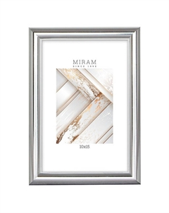 Фоторамка МИРАМ 100х150мм серебро пластик Нет марки
