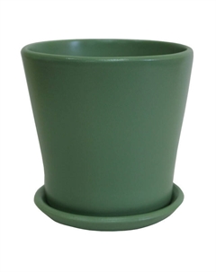 Горшок керамический с поддоном Цилиндр 1,0л d13см нефрит Нет марки